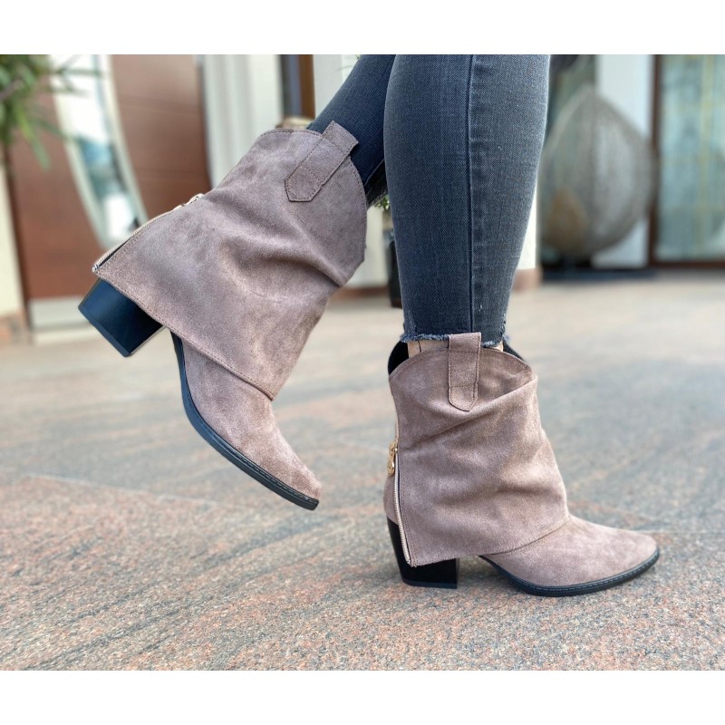 Botki , Damskie , Kowbojki , Lekko Marszczone , Na Słupku