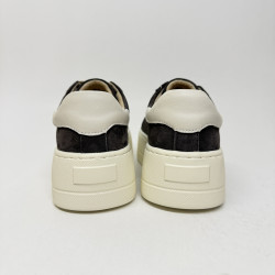 Kawowe sneakersy damskie NOVA na platformie