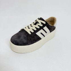 Kawowe sneakersy damskie NOVA na platformie