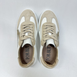 Beżowo-białe sneakersy MONACO