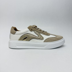 Beżowo-białe sneakersy MONACO