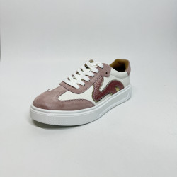 Różowo-białe sneakersy MONACO