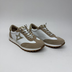 Beżowo-białe sneakersy MILANO