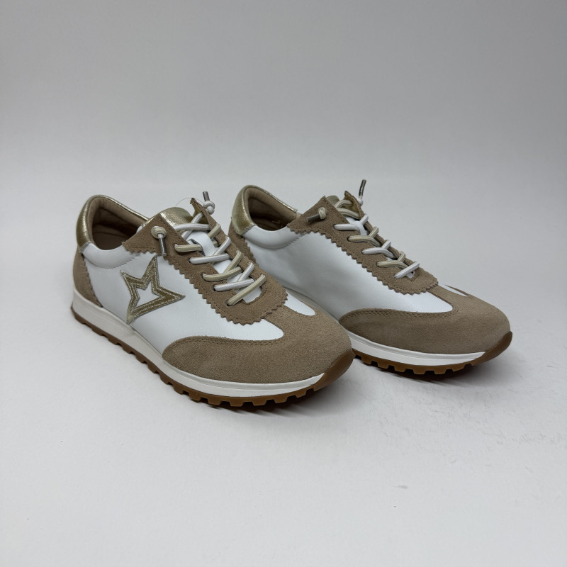 Beżowo-białe sneakersy MILANO
