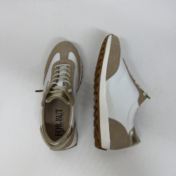Beżowo-białe sneakersy MILANO