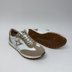Beżowo-białe sneakersy MILANO