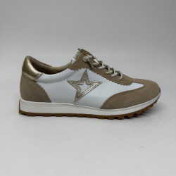 Beżowo-białe sneakersy MILANO