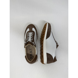Brązowo-białe sneakersy MILANO