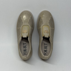 Złote sneakersy LUNA na platformie