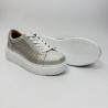 Srebrne sneakersy NOVO na platformie