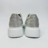 Srebrne sneakersy NOVO na platformie