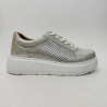 Srebrne sneakersy NOVO na platformie