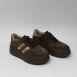 Brązowe sneakersy SIENA na...
