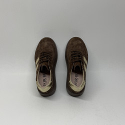 Brązowe sneakersy SIENA na platformie